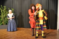 Maria (Margaret Bown), Sir Toby Belch (Andy Noakes) and Malvolio (David Clark)